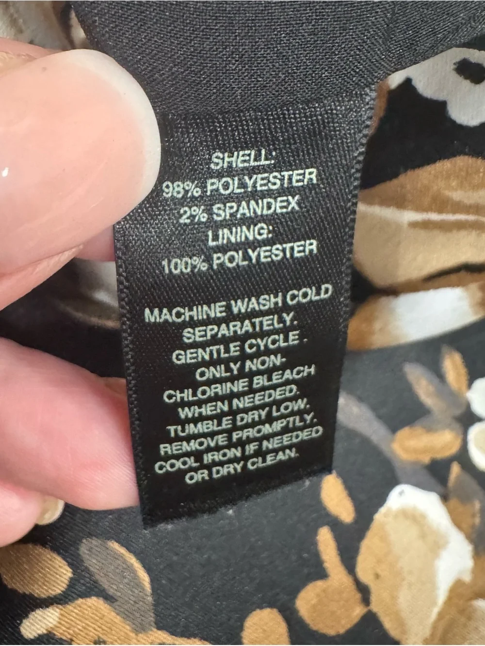 White House Black Market Black Pencil Skirt with Gold Floral Accents